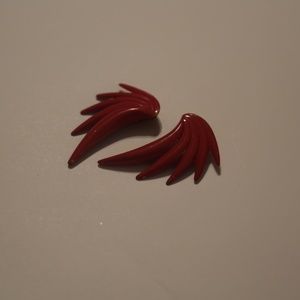 Vintage Red Wing Earrings